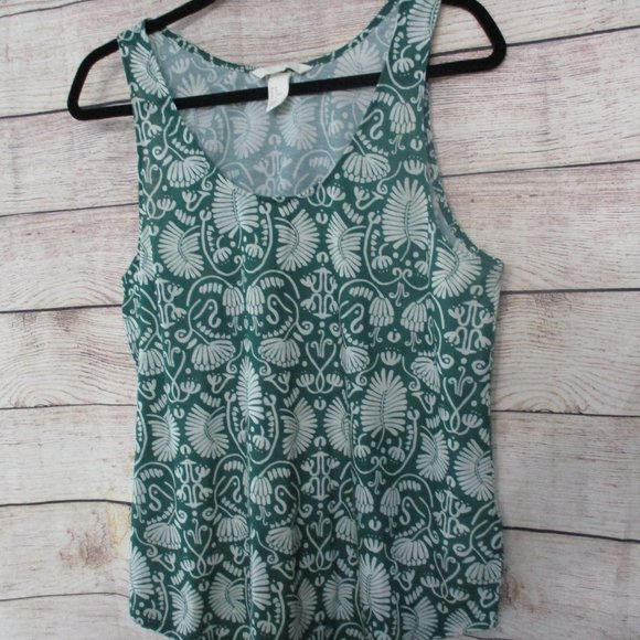 H&M Conscious Green White Print Tank Medium - Picture 4 of 6